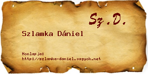 Szlamka Dániel névjegykártya